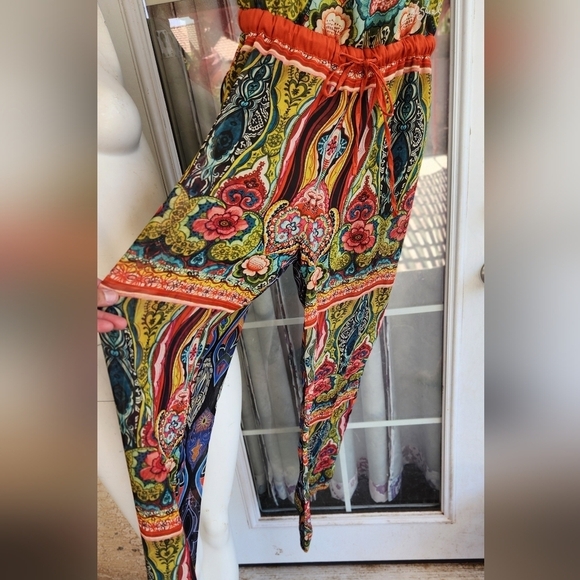 Desigual Green Aztec Print Sleeveless Wide Leg Jumpsuit - Picture 11 of 11